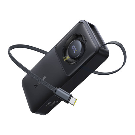 Powerbank Baseus OS Free2Pull 10000mAh 30W Nero con Cavo Integrato