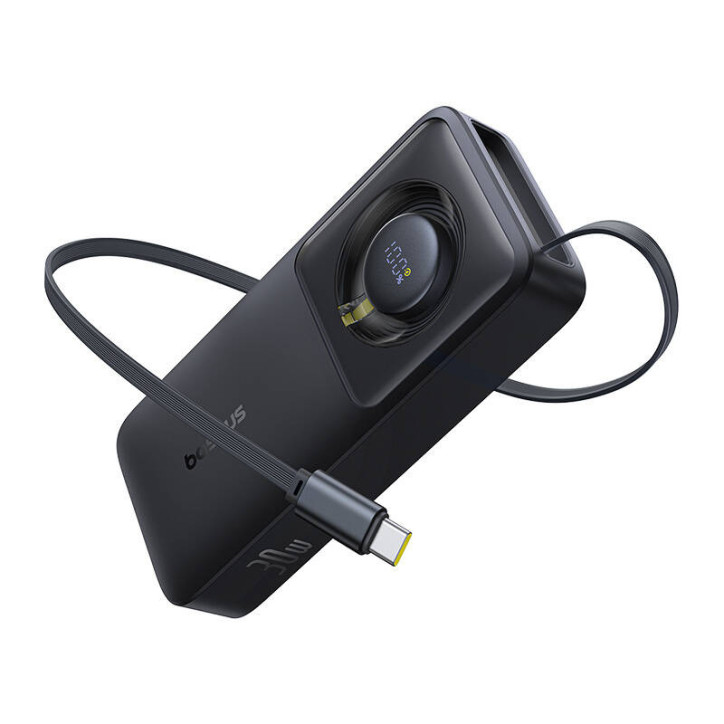 Powerbank Baseus OS Free2Pull 10000mAh 30W Nero con Cavo Integrato