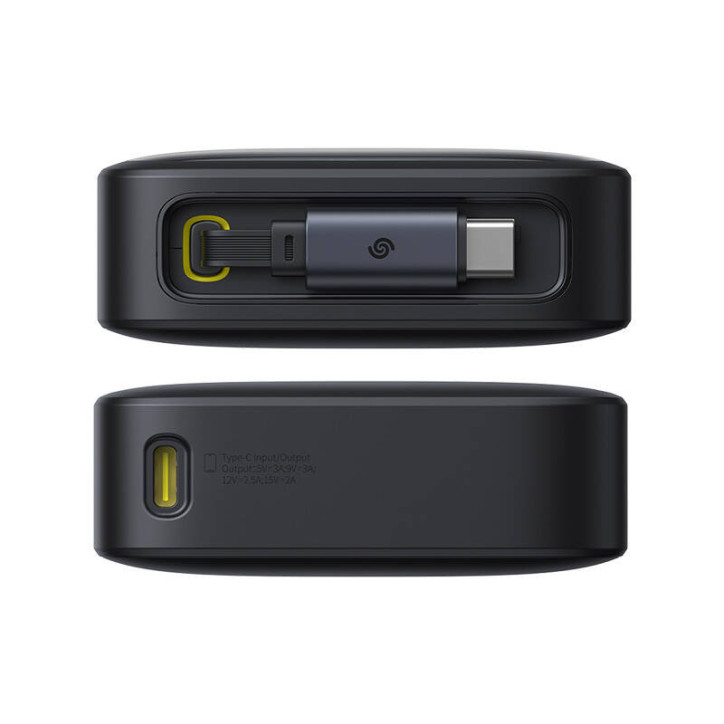 Powerbank Baseus OS Free2Pull 10000mAh 30W Nero con Cavo Integrato