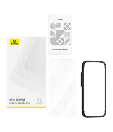 Vetro temperato privacy Baseus Superior HD per iP 11 Pro/X/XS + kit pulizia e EasyStick