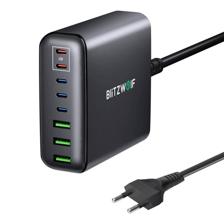 Caricatore da rete Blitzwolf BW-S26 250W Nero