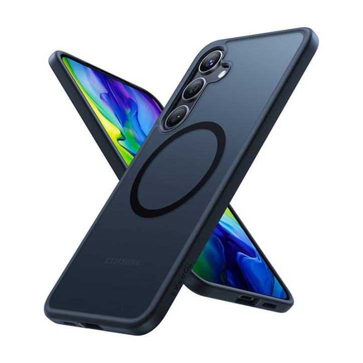 Torras Guardian-Mag Case per Samsung S24+ (Nero)