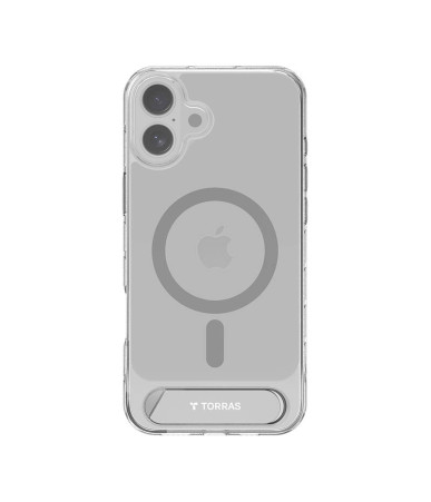 Torras Pstand Series Custodia per iPhone 16 Plus Trasparente