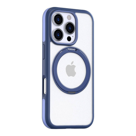 Torras Ostand R Fusion Case per iPhone 16 Pro (Blu)