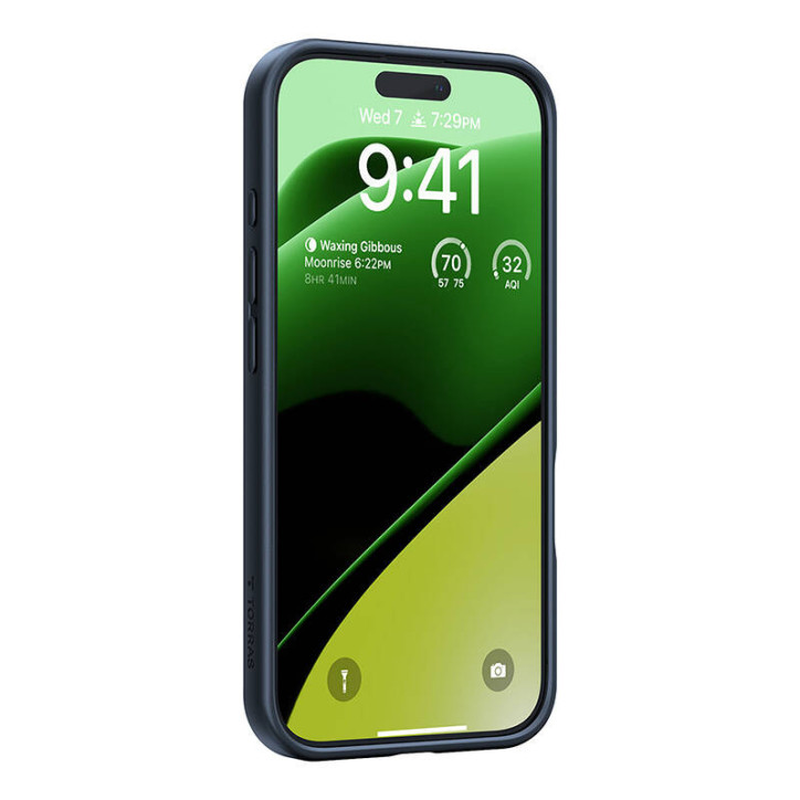 Torras Ostand Pro Case per iPhone 16 (Nero)