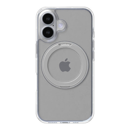 Torras Ostand Pro Case per iPhone 16 (Trasparente)
