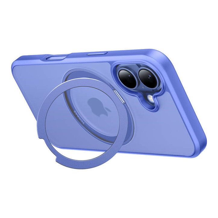 Torras Ostand Pro Cover per iPhone 16 (Blu)