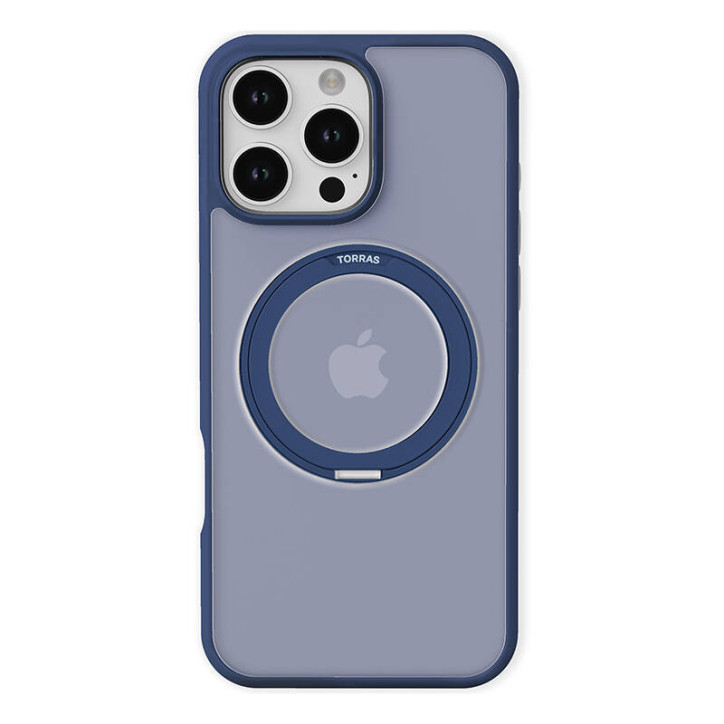Torras Ostand Pro Custodia per iPhone 16 Pro Max Blu