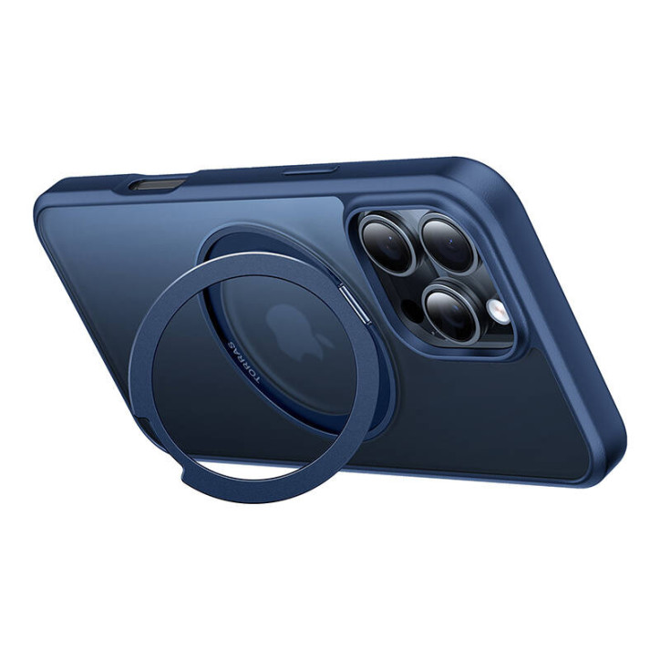 Torras Ostand Pro Cover per iPhone 16 ProMax (Blu)