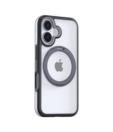 Torras Ostand R Fusion Case per iPhone 16 Plus (Nero)