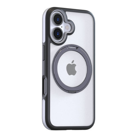Torras Ostand R Fusion Case per iPhone 16 Plus (Nero)