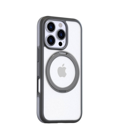 Torras Ostand R Fusion Case per iPhone 16 Pro (Grigio)