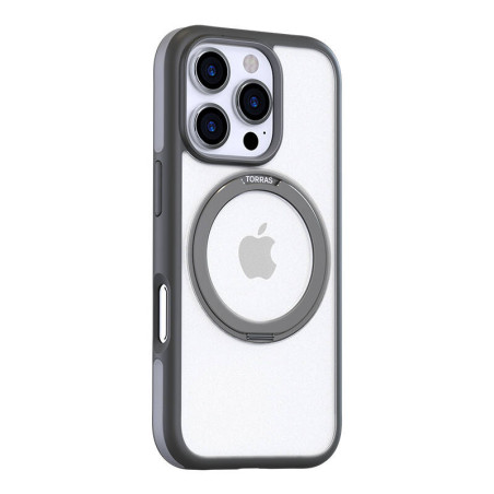 Torras Ostand R Fusion Custodia iPhone 16 Pro Max Grigio