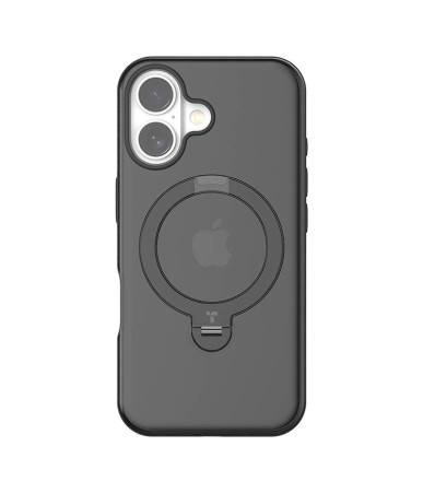 Torras Ostand Spin Case per iPhone 16 Plus Nero