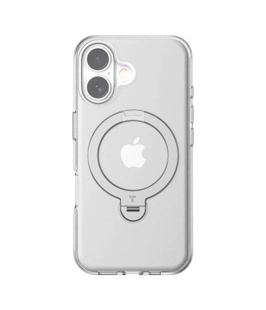 Torras Ostand Spin Case per iPhone 16 Plus Trasparente