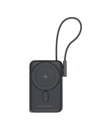 Choetech B735 magnetic powerbank 10000mAh 20W PD + USB-C cable (black)