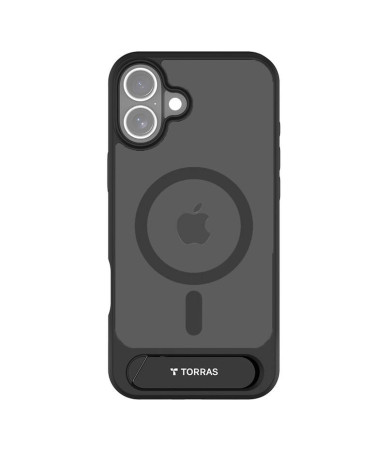 Torras Pstand Series Cover per iPhone 16 (Nero)