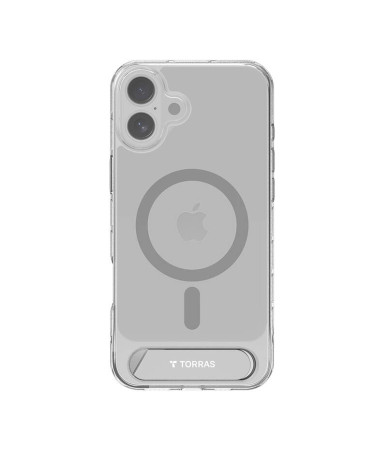 Torras Pstand Series Case per iPhone 16 (Trasparente)