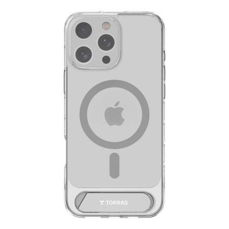 Torras Pstand Series Case per iPhone 16 Pro (Trasparente)