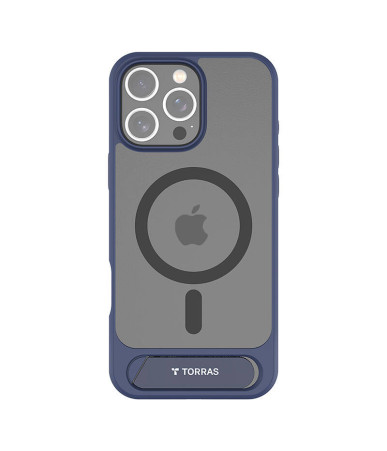 Torras Pstand Series Cover per iPhone 16 Pro (Blu)