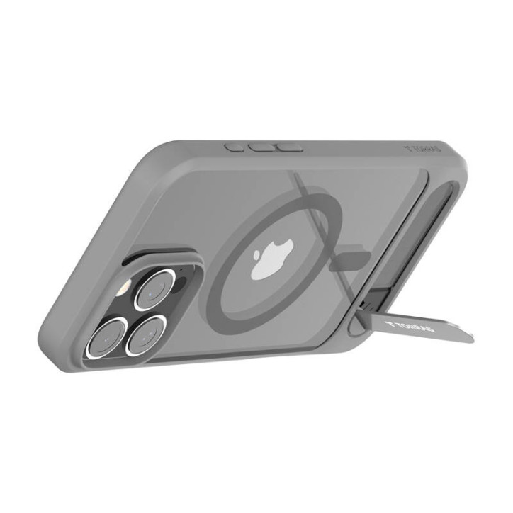 Torras Pstand Series Case per iPhone 16 Pro Max (Grigio)