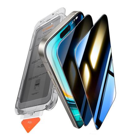 Vetro Privacy Torras Install Master per iPhone 16 Plus