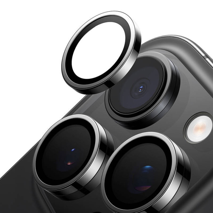 Lensguard Vetro per iPhone 16 ProMax (Nero)
