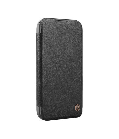 Nillkin Qin Prop Leather iPhone 16 Case (black)