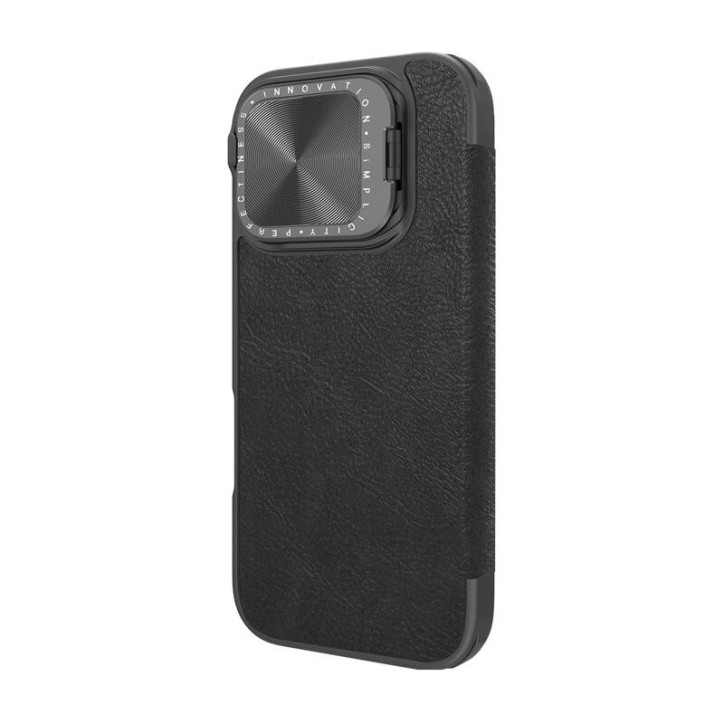Nillkin Qin Pro Leather iPhone 16 Custodia Nera