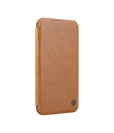 Custodia Nillkin Qin Pro Leather per iPhone 16 (Marrone)