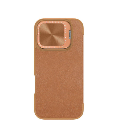 Custodia Nillkin Qin Pro Leather per iPhone 16 (Marrone)