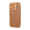 Nillkin Qin Pro Leather Custodia iPhone 16 Marrone