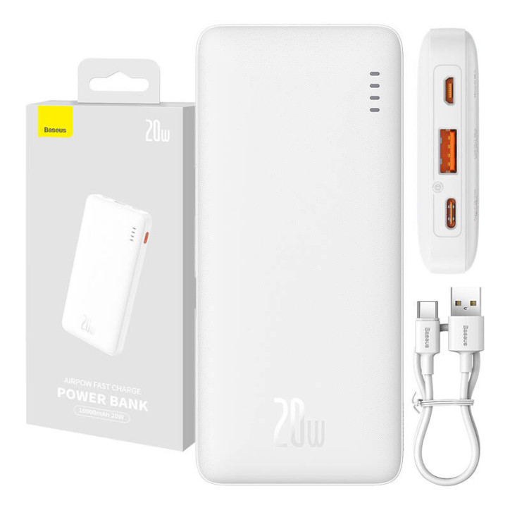 Baseus Airpow 10000mAh 20W Powerbank Bianco