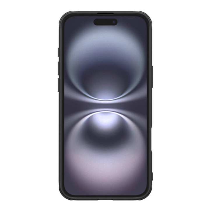 Custodia Nillkin Super Frosted Shield Pro Magnetic per iPhone 16 Plus (Nero)