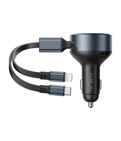Vention FFOB0 USB-C car charger + USB-C/Lightning 30W cable