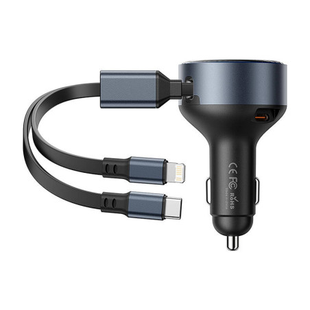 Vention FFOB0 Caricatore da Auto USB-C + Cavo USB-C/Lightning 30W