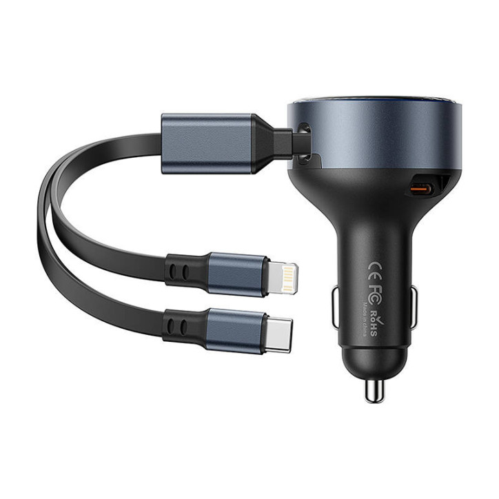 Vention FFOB0 Caricatore da Auto USB-C + Cavo USB-C/Lightning 30W