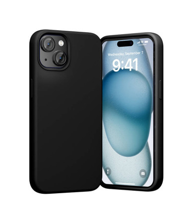 Vention KUFB0-20 Custodia in Silicone per iPhone 15 Plus (Nero)