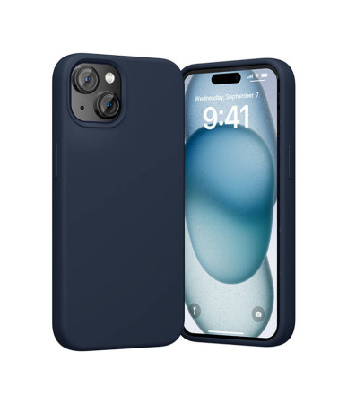 Vention KUFL0-20 Custodia in Silicone per iPhone 15 Plus Blu