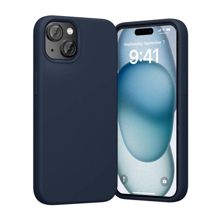 Vention KUFL0-20 Custodia in Silicone per iPhone 15 Plus Blu