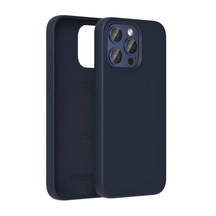 Vention KUFL0-30 Custodia in Silicone per iPhone 15 Pro Blu