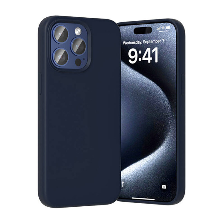 Vention KUFL0-40 Custodia in Silicone per iPhone 15 Pro Max Blu