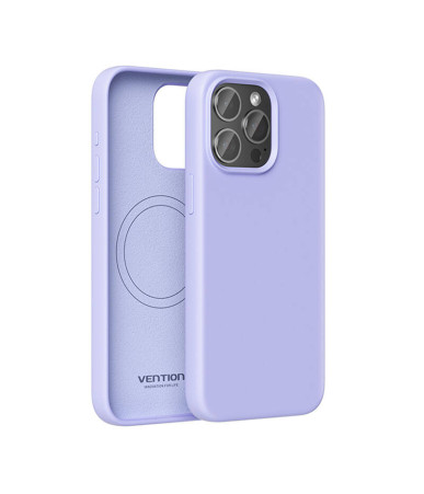 Vention KUFV0-40 Custodia in Silicone per iPhone 15 Pro Max (Viola)