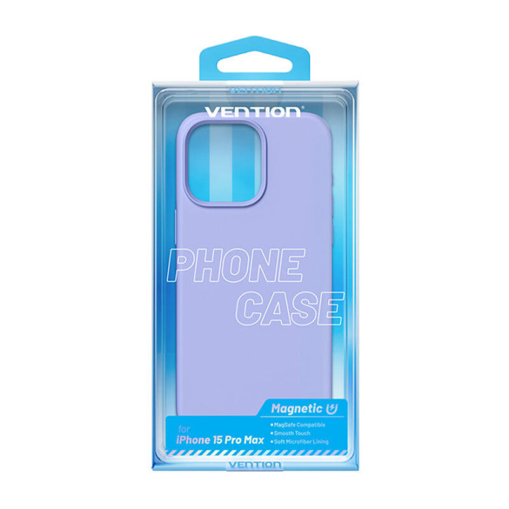 Vention Custodia in Silicone KUFV0-40 per iPhone 15 Pro Max Viola