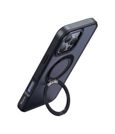 McDodo PC-4933 MagSafe case per iPhone 16 Pro Max con stand (Nero)