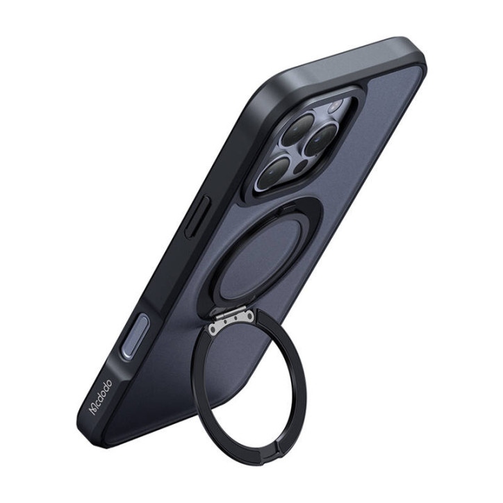 McDodo PC-4933 MagSafe case per iPhone 16 Pro Max con stand (Nero)