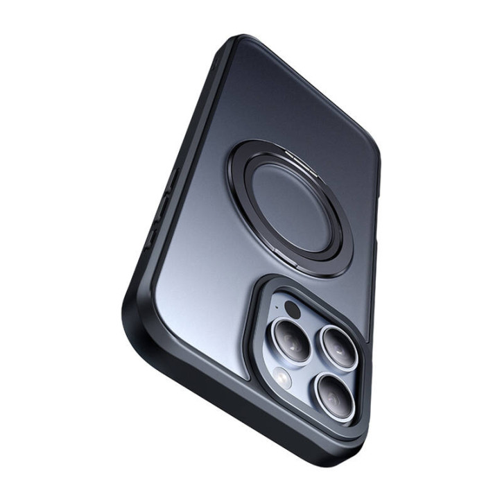 McDodo PC-4933 MagSafe case per iPhone 16 Pro Max con stand (Nero)