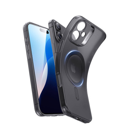 Custodia ESR HaloLock Clear Case per iPhone 16 (Nero)