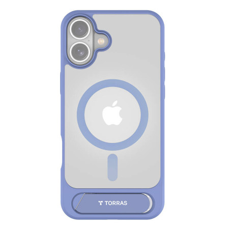 Torras Pstand Series Cover per iPhone 16 (Blu)