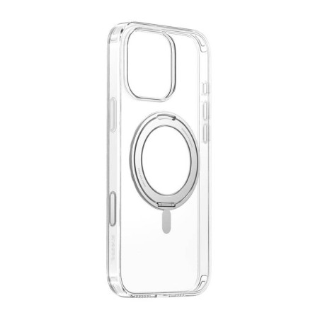 Custodia magnetica con stand Baseus SkyRing 360° per iPhone 16 Pro (trasparente)